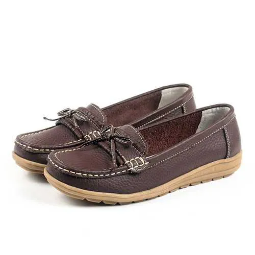 Women Flat Slip On Casual Soft Outdoor Round Toe Flat Loafers Shoes