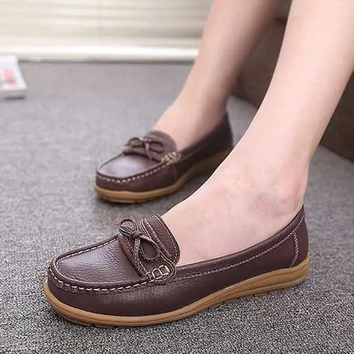 Women Flat Slip On Casual Soft Outdoor Round Toe Flat Loafers Shoes