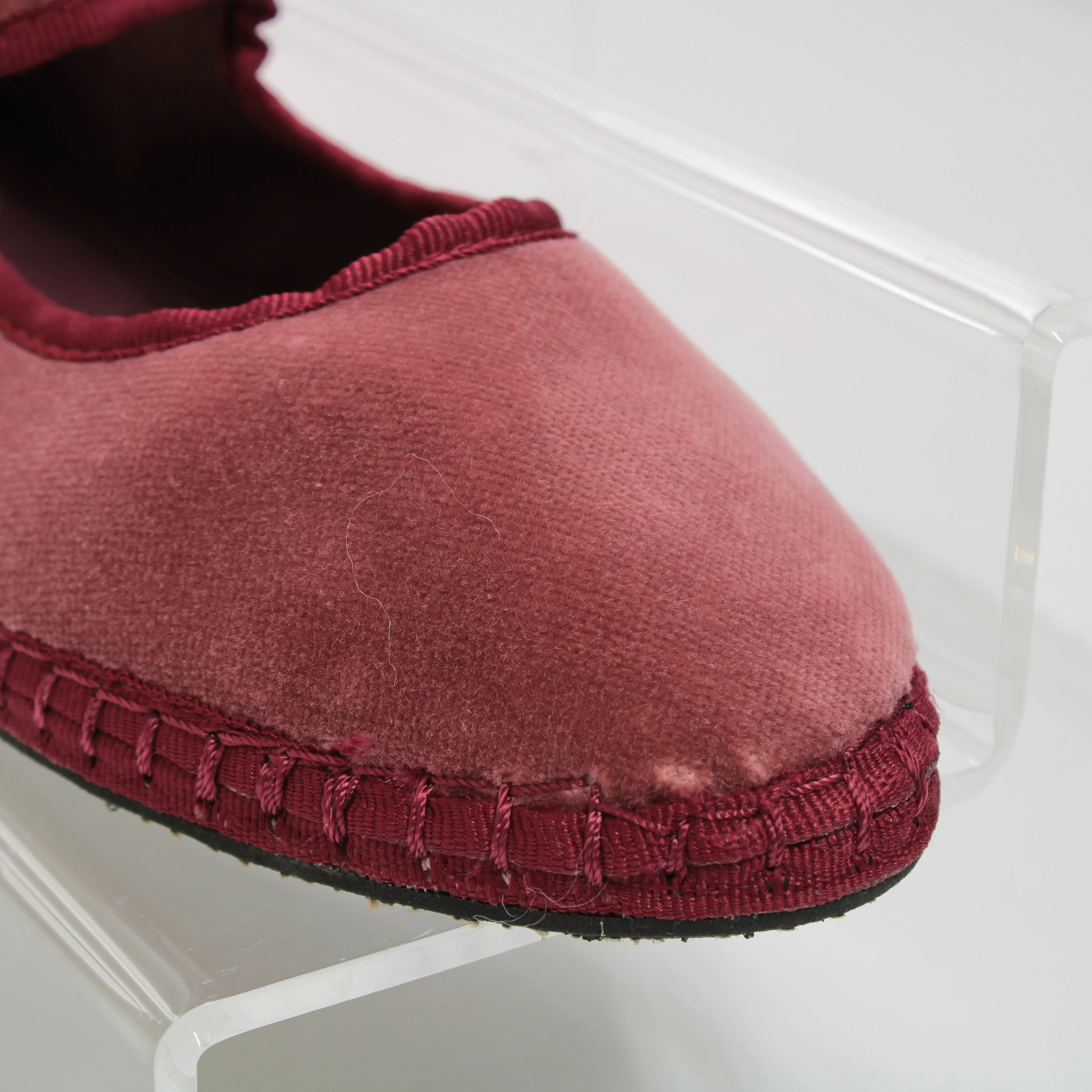 Womens Flabelus Mary Jane Soft Pink Velvet Uk Size 5