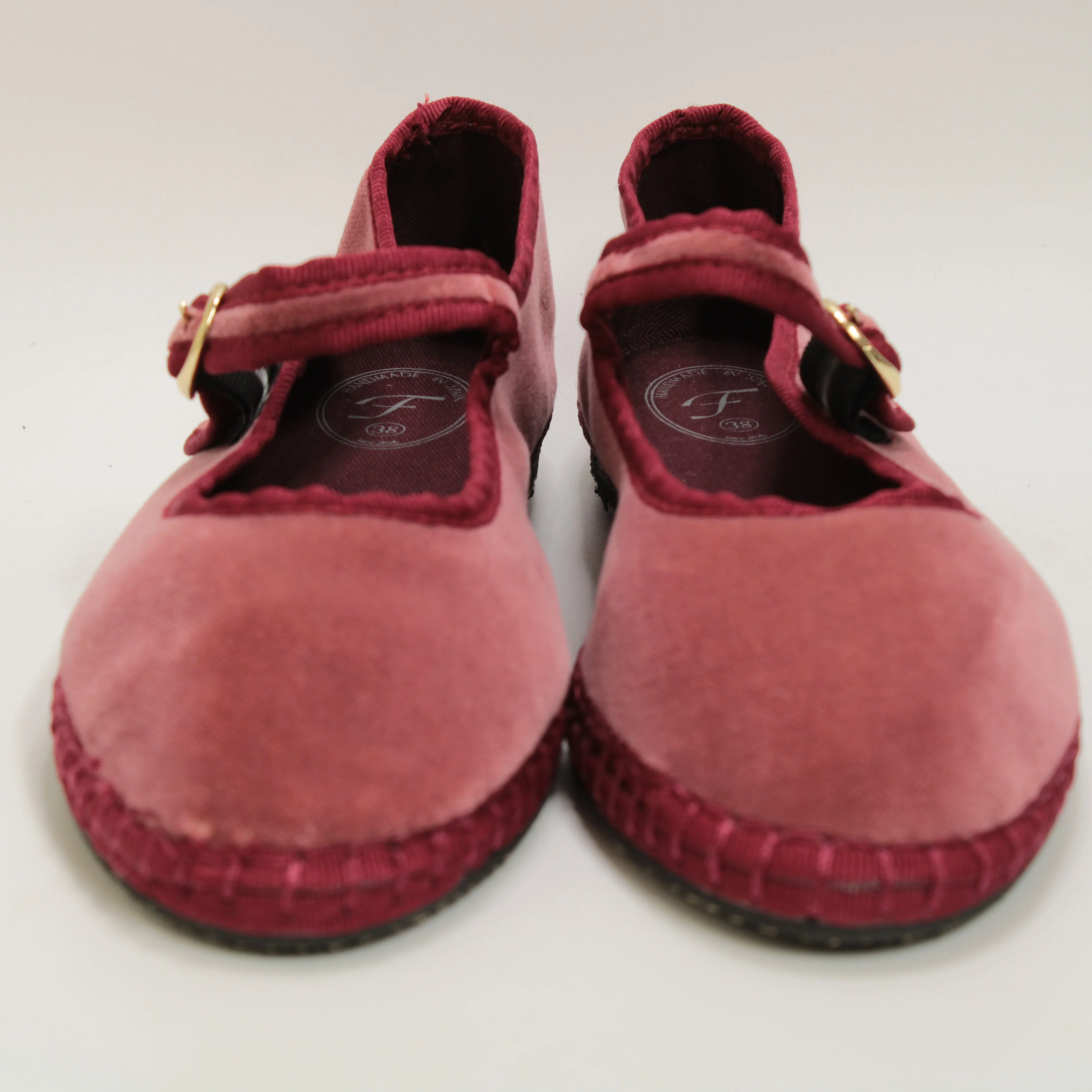 Womens Flabelus Mary Jane Soft Pink Velvet Uk Size 5