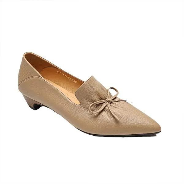 Women's Pointed Toe Low Heel Soft Sole Flats 37782716C